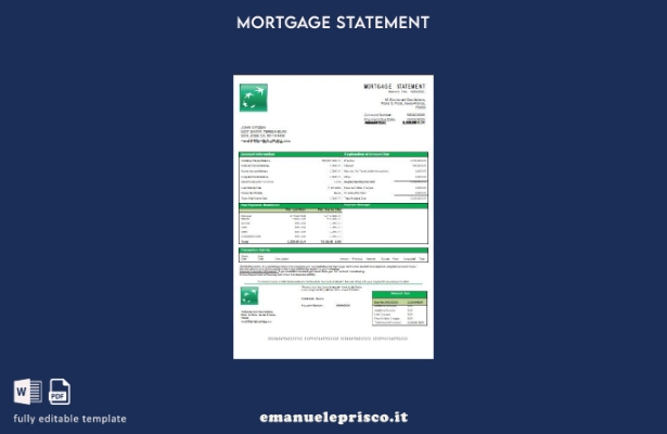 modello di estratto conto mutuo bancario Francia BNP stile verificato